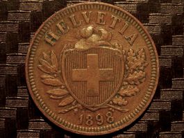 1898 - 2 cts. 0.50 Mio.!!! 2.48gr!!!