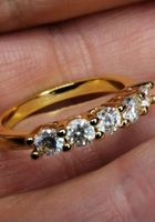 Bague argent avec diamants de moissanite de 0,5 ct GRA