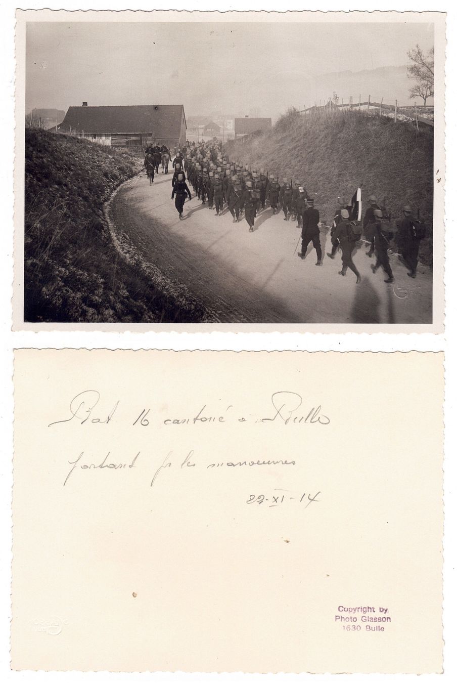 Cartoline postali: Bataillon 16 cantonné à Bulle – Usato da La Tour-de-Peilz venduto da amjust