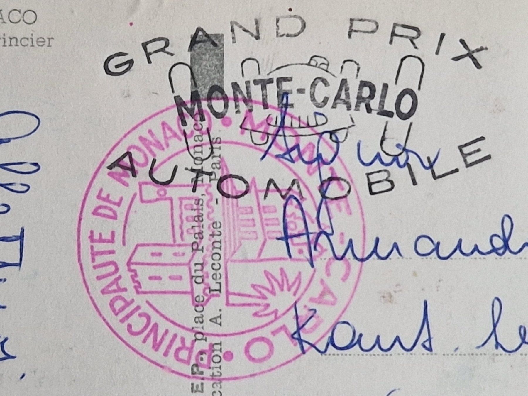 Cartoline postali: Grand Prix Monte Carlo 1960 mit Stempel – Usato da Melchnau venduto da Arthurius