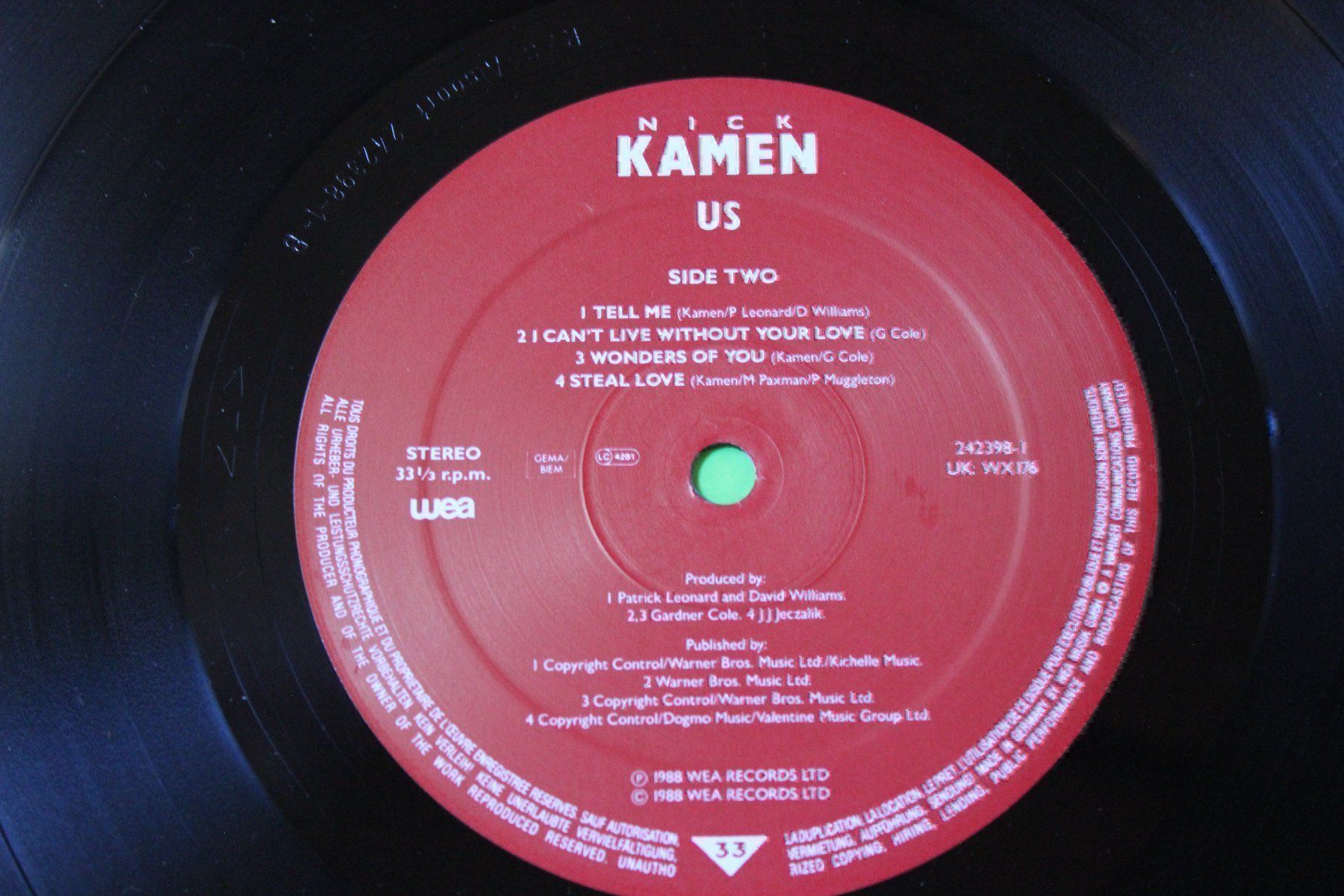 Schallplatten: Nick Kamen - Us LP Vinyl 1988 – Gebraucht aus Tübach von JamesStone 4