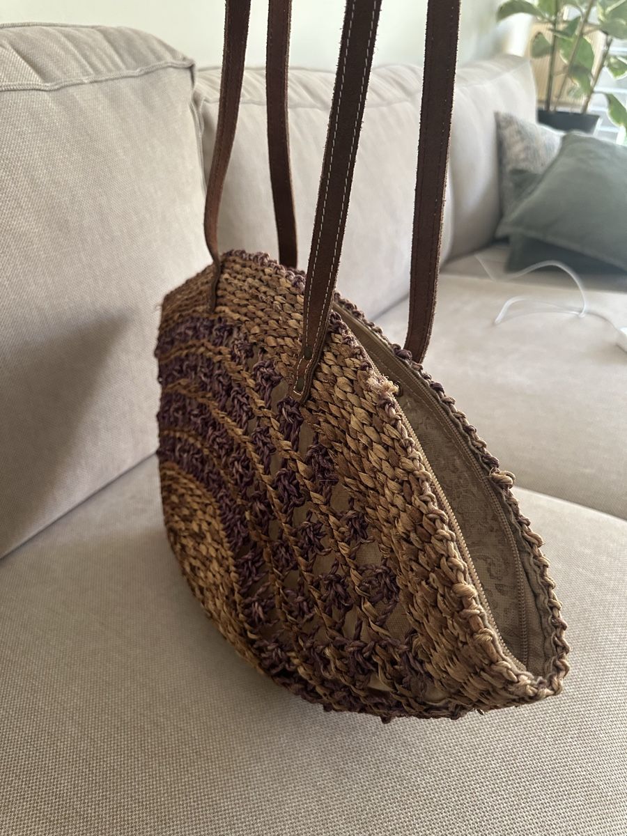 Borse da donna: Vintage grosse Strohtasche - Strandtasche  – Usato da Biberstein venduto da sam_wg9t 1