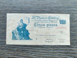 Argentinien 5 Pesos L.1947 !!!!!!!!