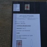 ORTSPOST Nr.13 I° Typ 27 fehlerhaft m.Befund  Kat.Fr. 2300.-