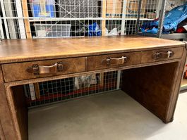 Vintage leather writing desk in excellent condition