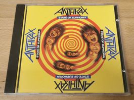 ANTHRAX: State of Euphoria CD Antisocial Make me laugh Orig.