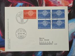 CL34 Enveloppe + Timbre Suisse 1961