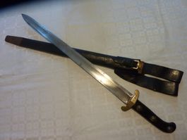 CH Militär Weidmesser Bajonett M1842/52 Holzgriff, Gehänge