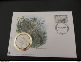 WWF Münzbrief Togo Manatis Seekuh 1996