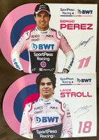 Sergio Perez & Lance Stroll Autogrammkarten