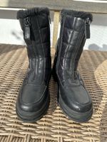 Winterstiefel Leder Nylon Schwarz Grösse 37 mit Futter