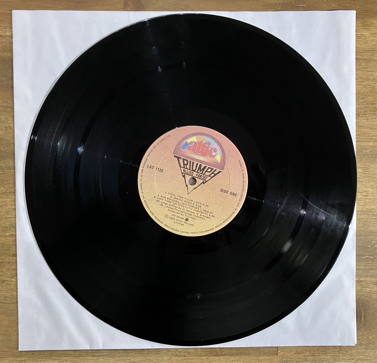 Dischi in vinile: TRIUMPH Allied Forces Vinyl LP 1981 Canada – Usato da Belp venduto da B7L0 3
