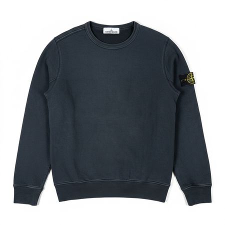 Sweat Stone Island Crewneck Bleu marine Effet "OLD" - M