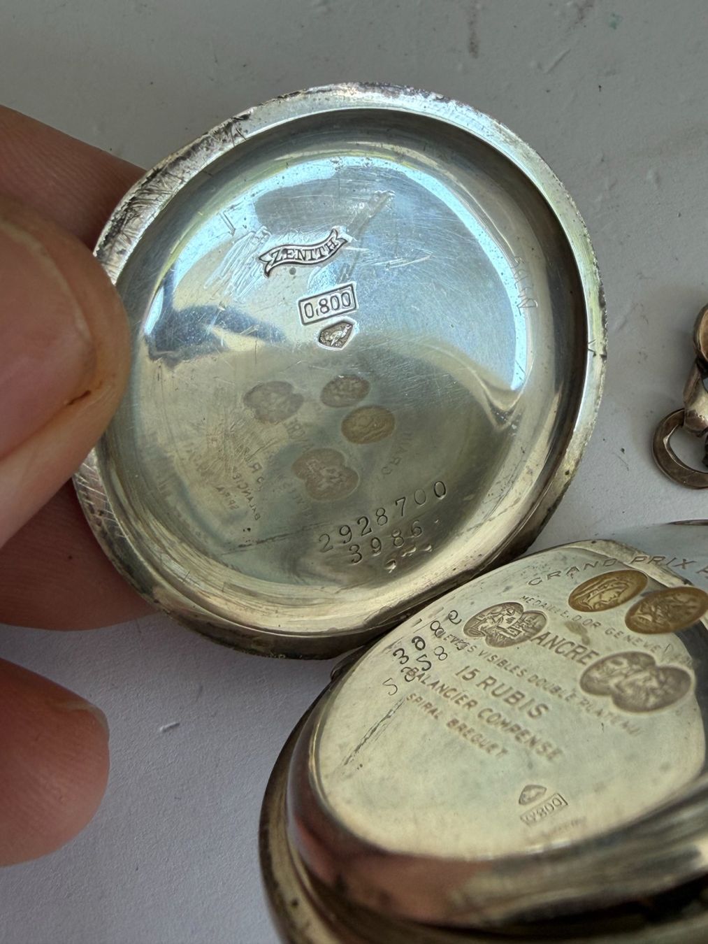 Zenith Uhren: Zenith Taschenuhr 0.800 Silber – Gebraucht aus Worblaufen von chronyves 5