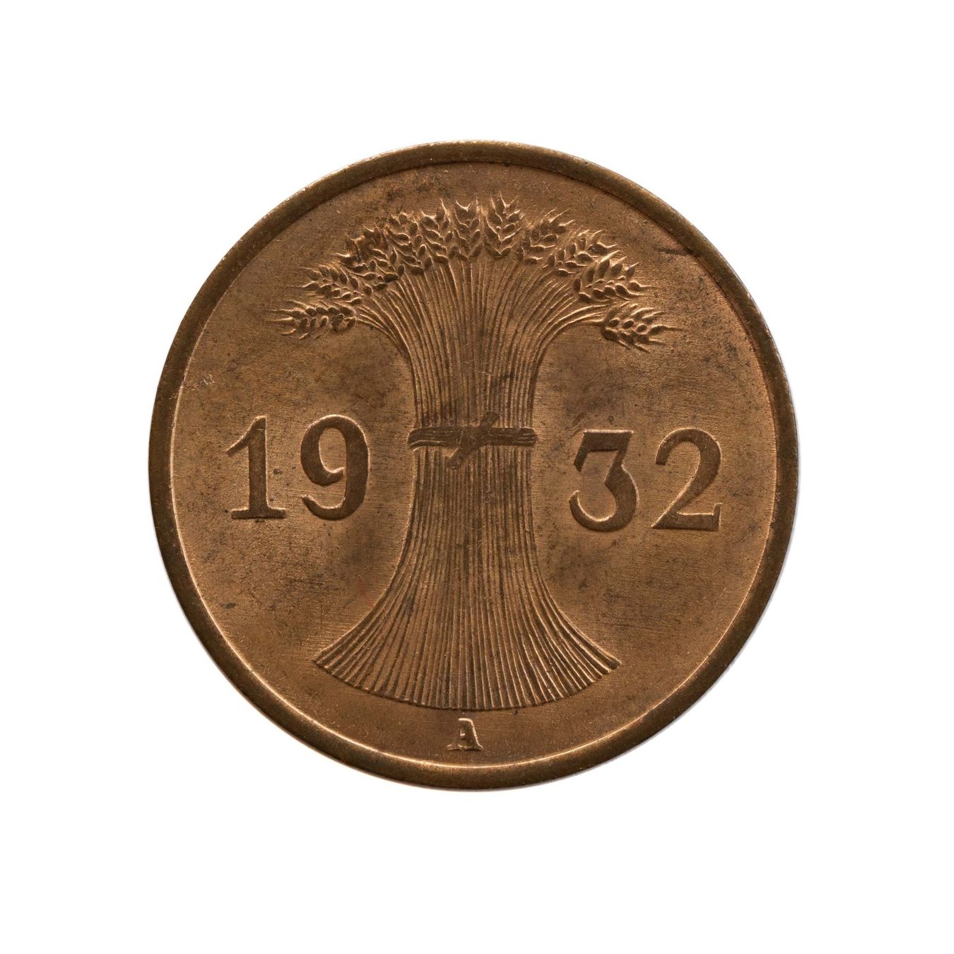 Tutti le monete: Deutschland  1 Reichspfennig 1932 A – Usato da Rotkreuz venduto da num_6343 1