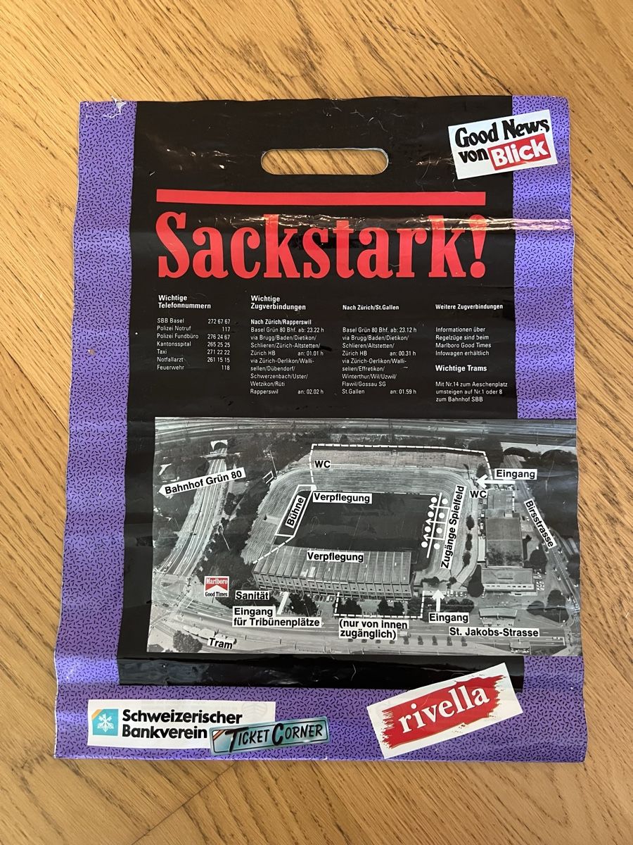 Borse: Ticketcorner Plastiktasche Konzertsommer 1991 ! – Usato da Hünenberg venduto da Paddels 1