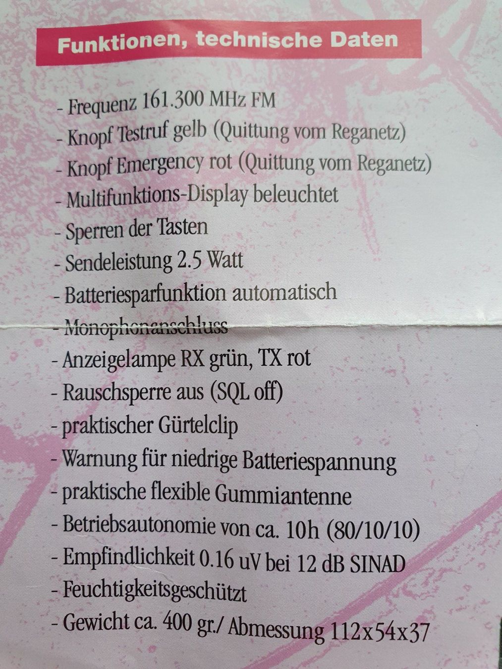 Radiocomunicazione: REGA Notfunkgerät Zodiac/Omni 1414 – Usato da Rüdlingen venduto da Relmis 8
