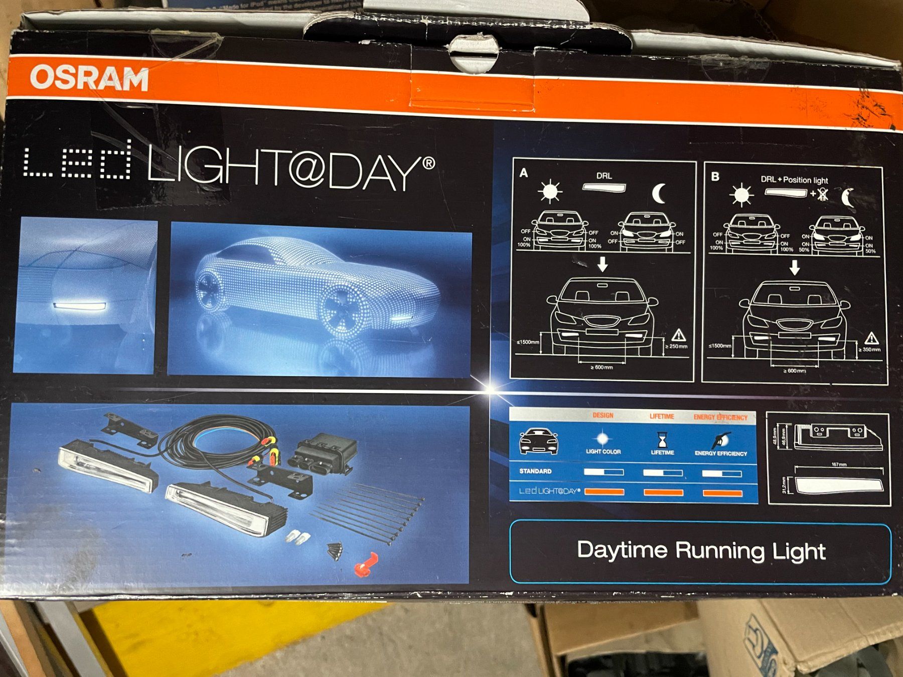 Osram Tutti pezzi di ricambio auto: OSRAM Light@DAy Tagfahrleuchtensatz – Nuovo e nell'imballaggio originale da Glarus venduto da adiweb007
