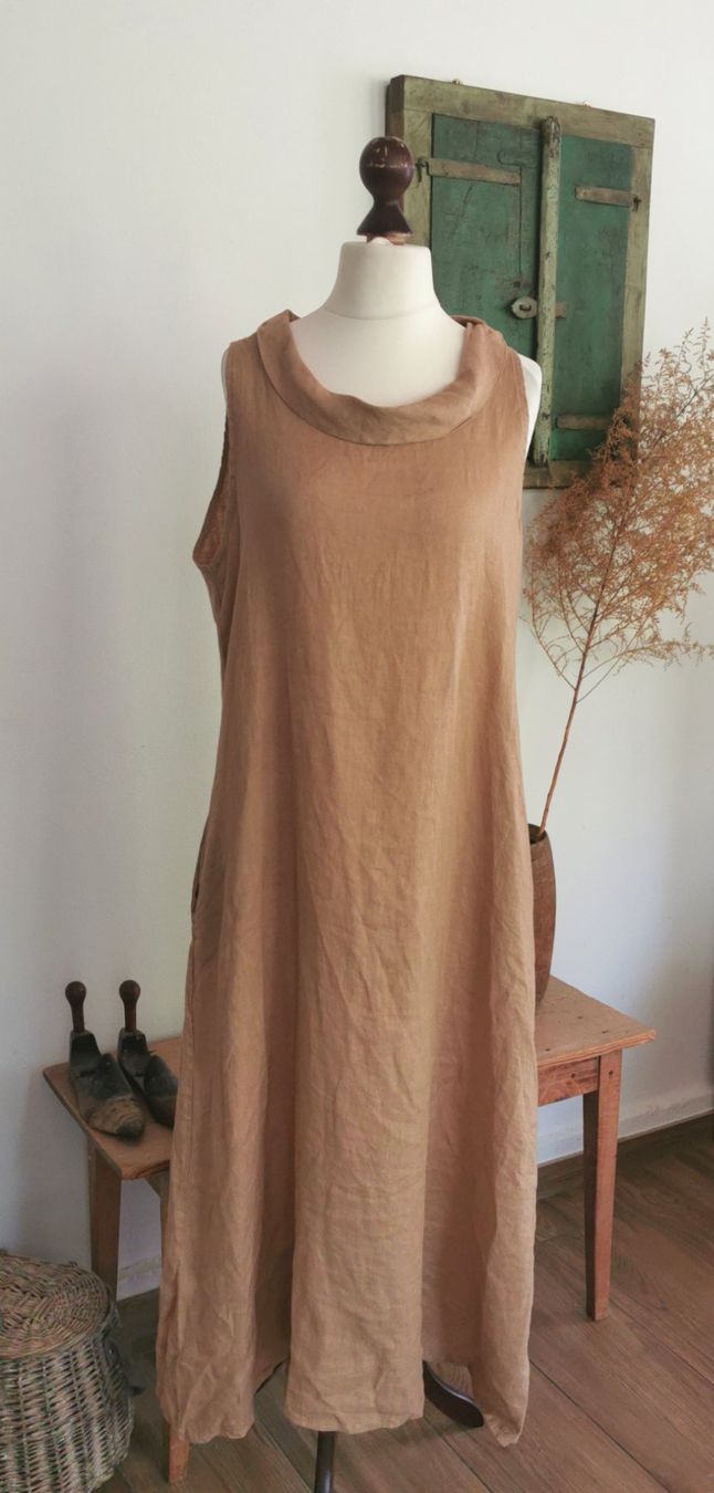 Vestiti: 100% Lino wunderschönes Kleid Gr. L – Usato da gachnang venduto da tibus1
