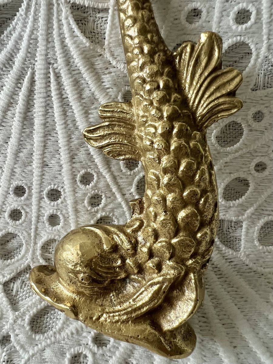 Figuren: Messing Delphin Figur Dekoration 700 Gram – Gebraucht aus Frenkendorf von Only1 3