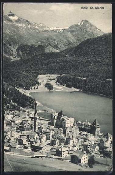 Cartes postales: St. Moritz, Blick auf den Ort mit Gebirg – D'occasion à Berlin par bartko-reher