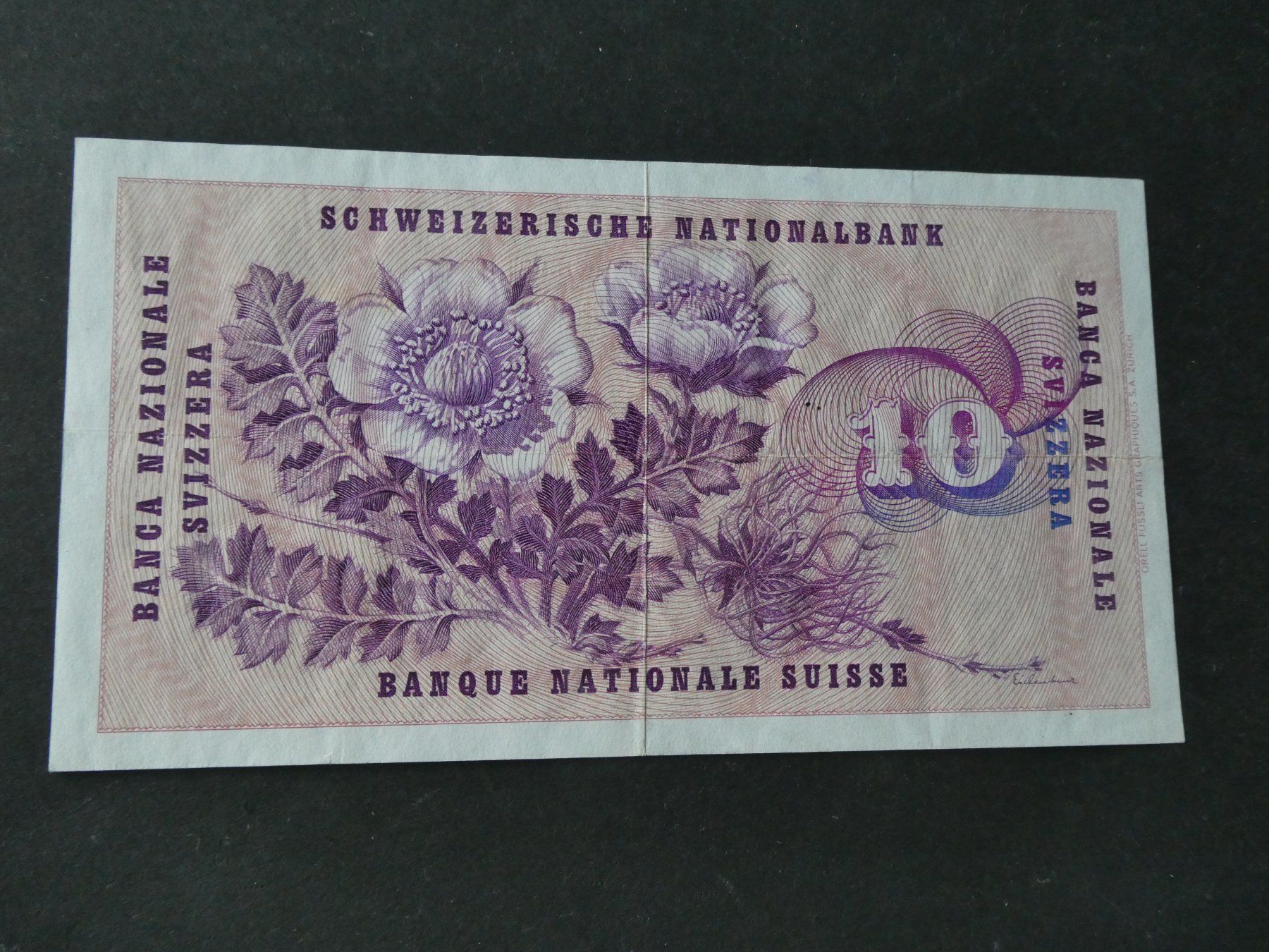 Banknoten: Schweiz 1963, 10 Franken – Gebraucht aus Hinterforst von rohusri 1