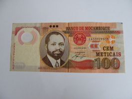 Mosambik 100 Meticais 2011, P-151, Samora Machel echt