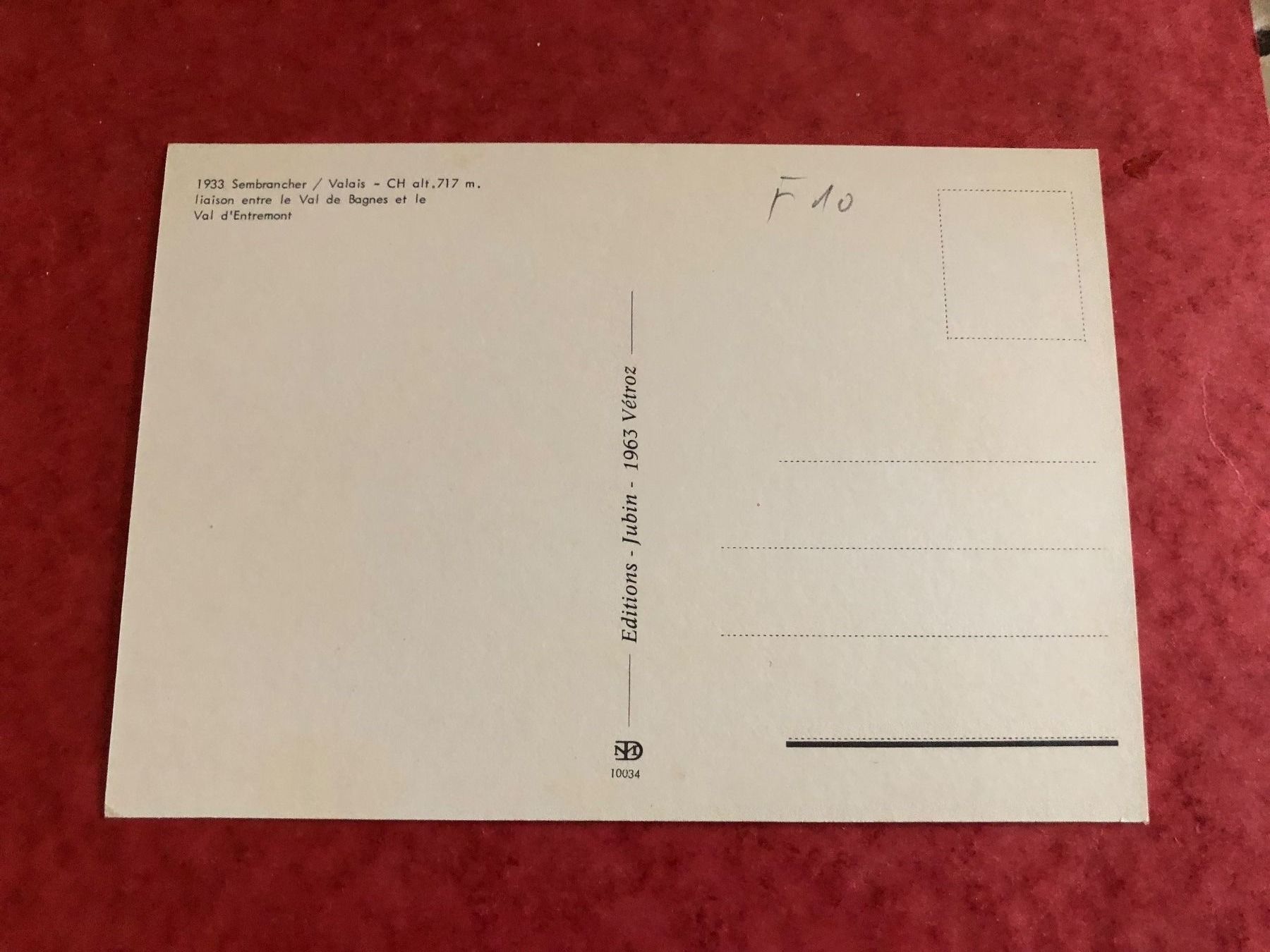Cartes postales: Sembrancher Wallis – D'occasion à Küttigen par Melisch1000 1