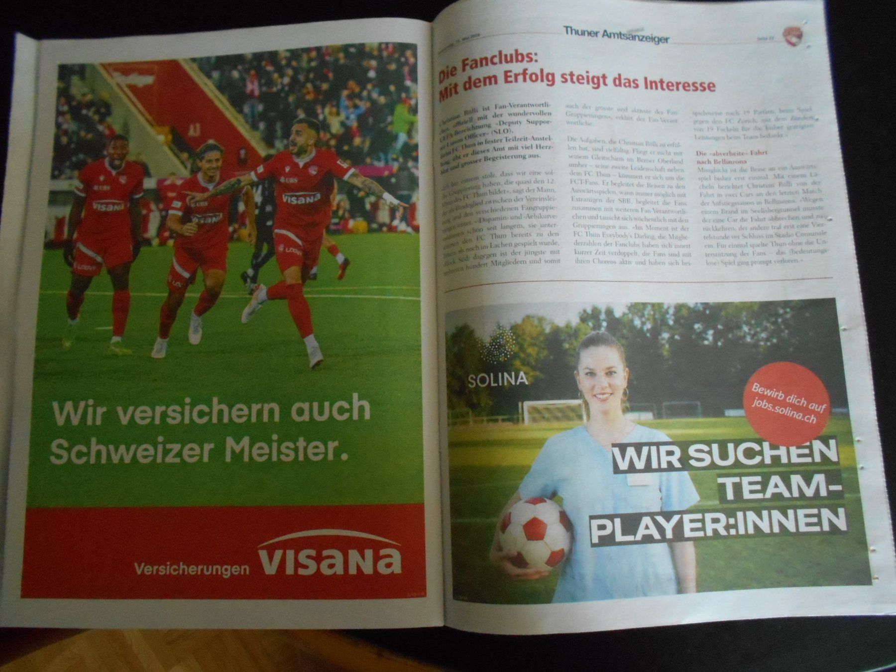 Foto & Immagini: FC Thun Schweizer Meister 2025/26 POSTER – Nuovo e nell'imballaggio originale da Hünibach venduto da vielesachen 7