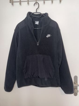 Nike Fleece Pullover schwarz Reissverschluss Grösse S
