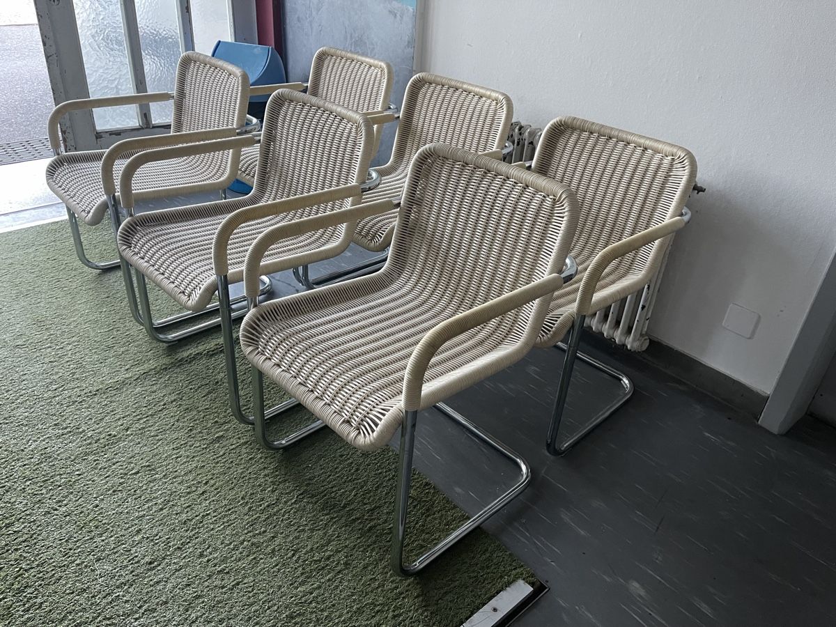 Tecta Sedie: Set aus 6 original Tecta D41 Freischwinger Stühlen – Usato da Grenchen venduto da Nur_2540 1