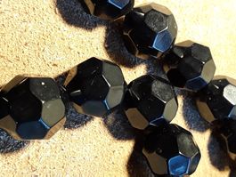 Alte Vintage schwarze facettierte Kette ca 1940