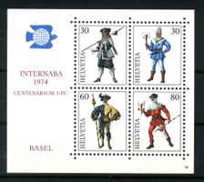 1974, Gedenkblock NABA Basel, Nr. 10 **