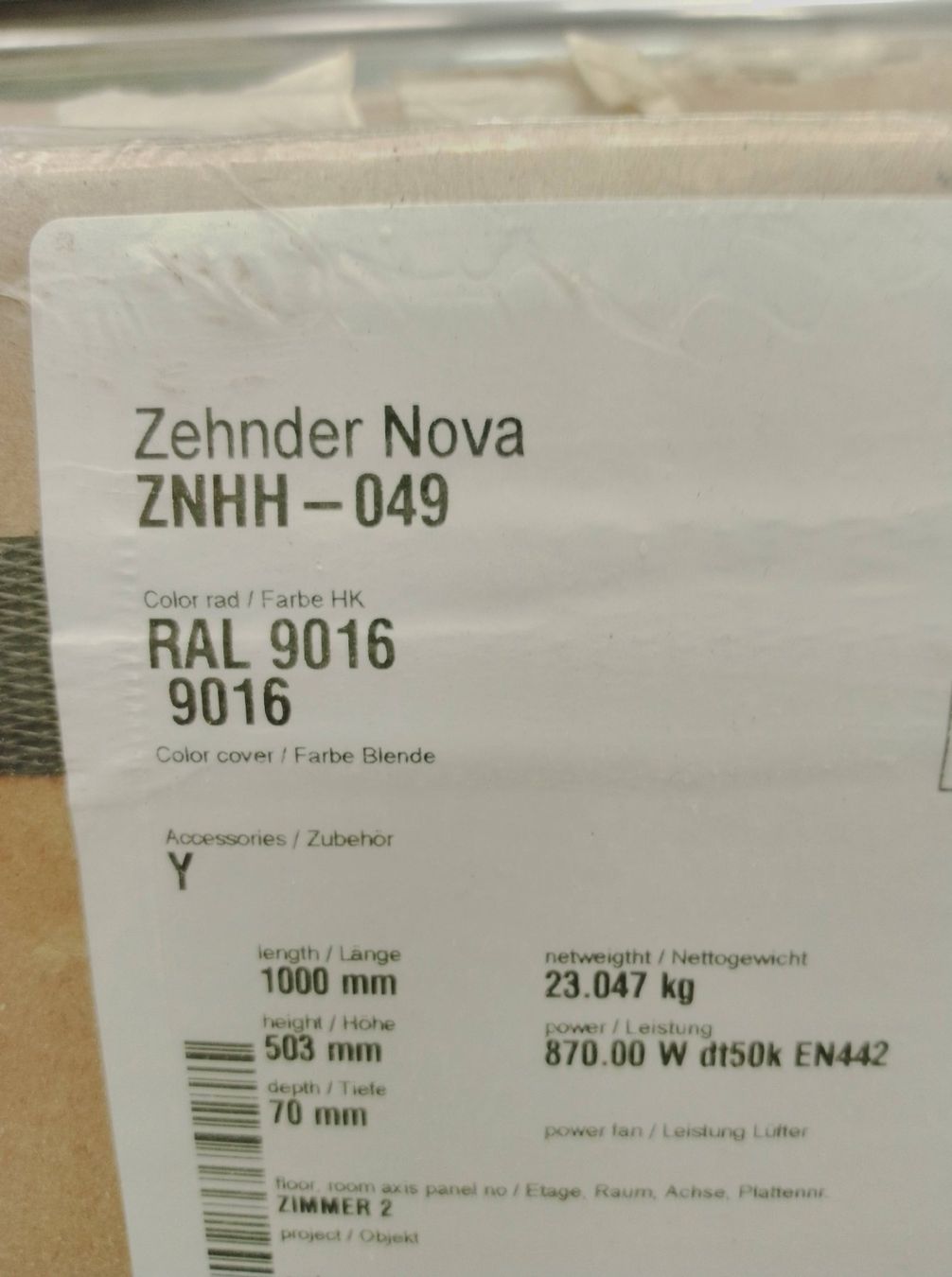 Radiatori: Radiator Zehnder Ral 9016 – Usato da Horgen venduto da Minusch81