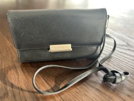 Mandarina Duck Ledertasche schwarz Umhängetasche