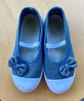 Gr27 👟 Süsse Ballerinas / Stoffschuhe blau mit Schle