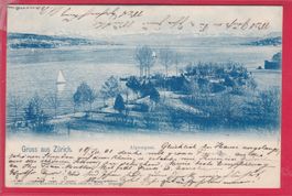 GRUSS AUS ZÜRICH, ALPENQUAO, 18.7.1901