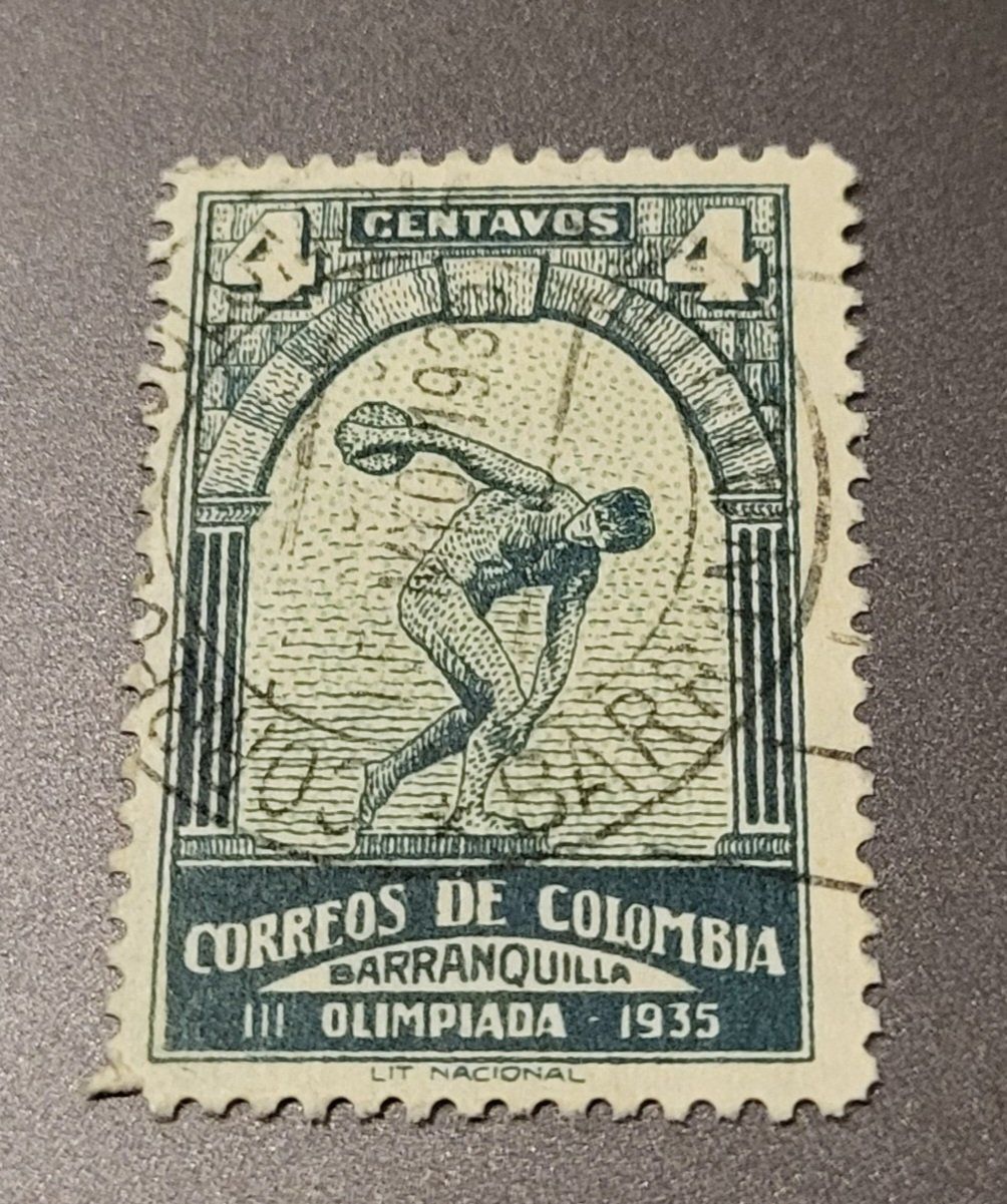 Alle Briefmarken: Kolumbien 1935 alte briefmarke – Gebraucht aus St Gallen von Stampsalshobby