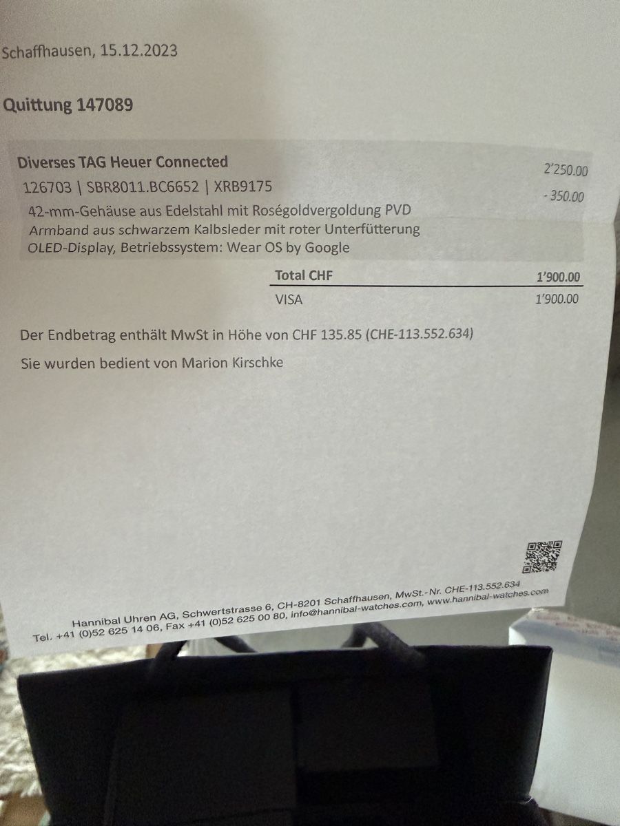 Tag Heuer Smartwatch: Tag Heuer Connected E4 42mm Rosegold – Neu (gemäss Beschreibung) aus Kloten von ale_29vf 8