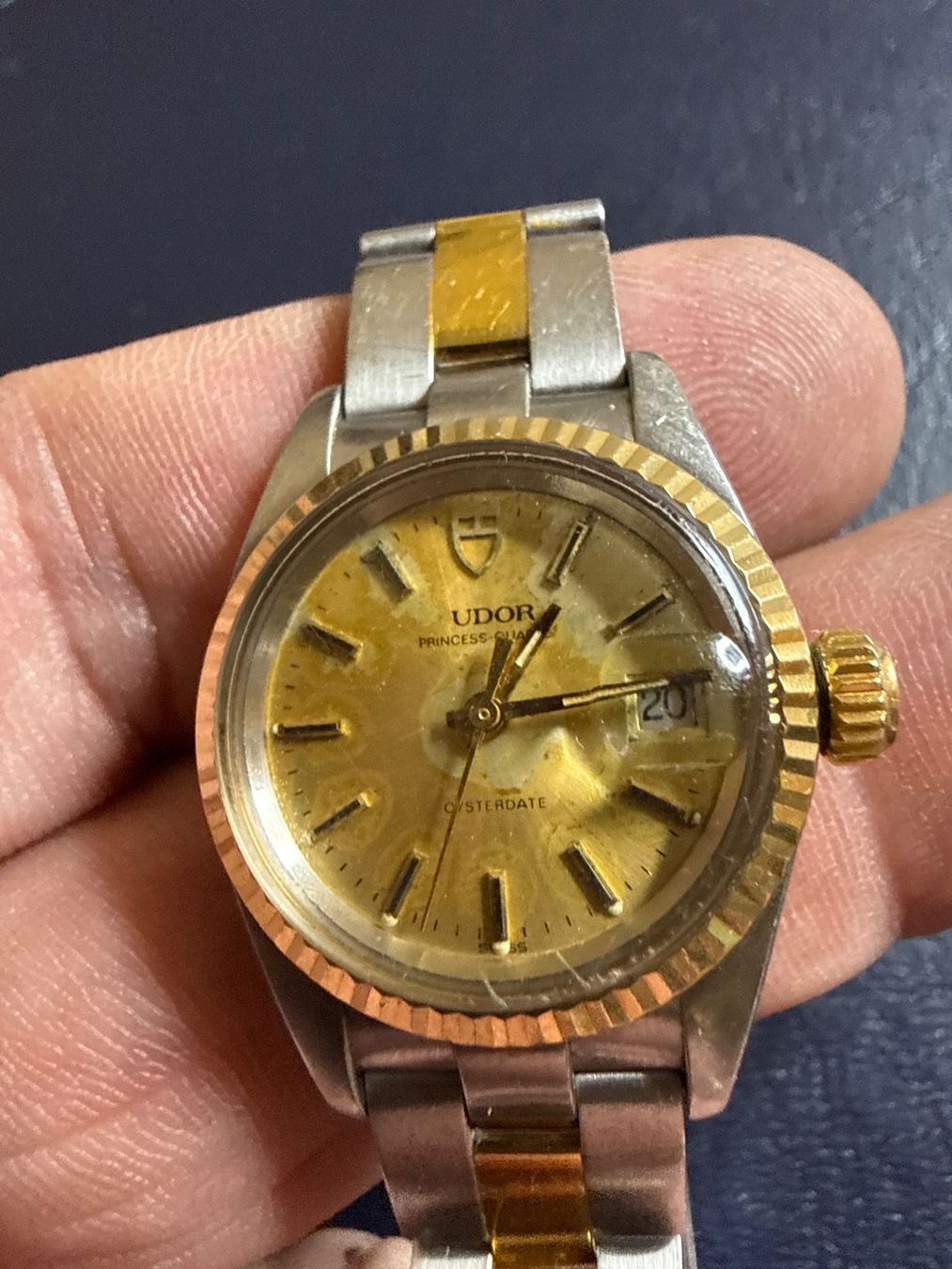 Tudor Orologi: Tudor Oyster Date Bicolor 25 mm – Difettoso da Pfeffingen venduto da Allhandelklgwatches