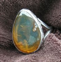 ♥ TOLL: DOMINIKANISCHER BERNSTEIN RING / GROSSE 54 ♥