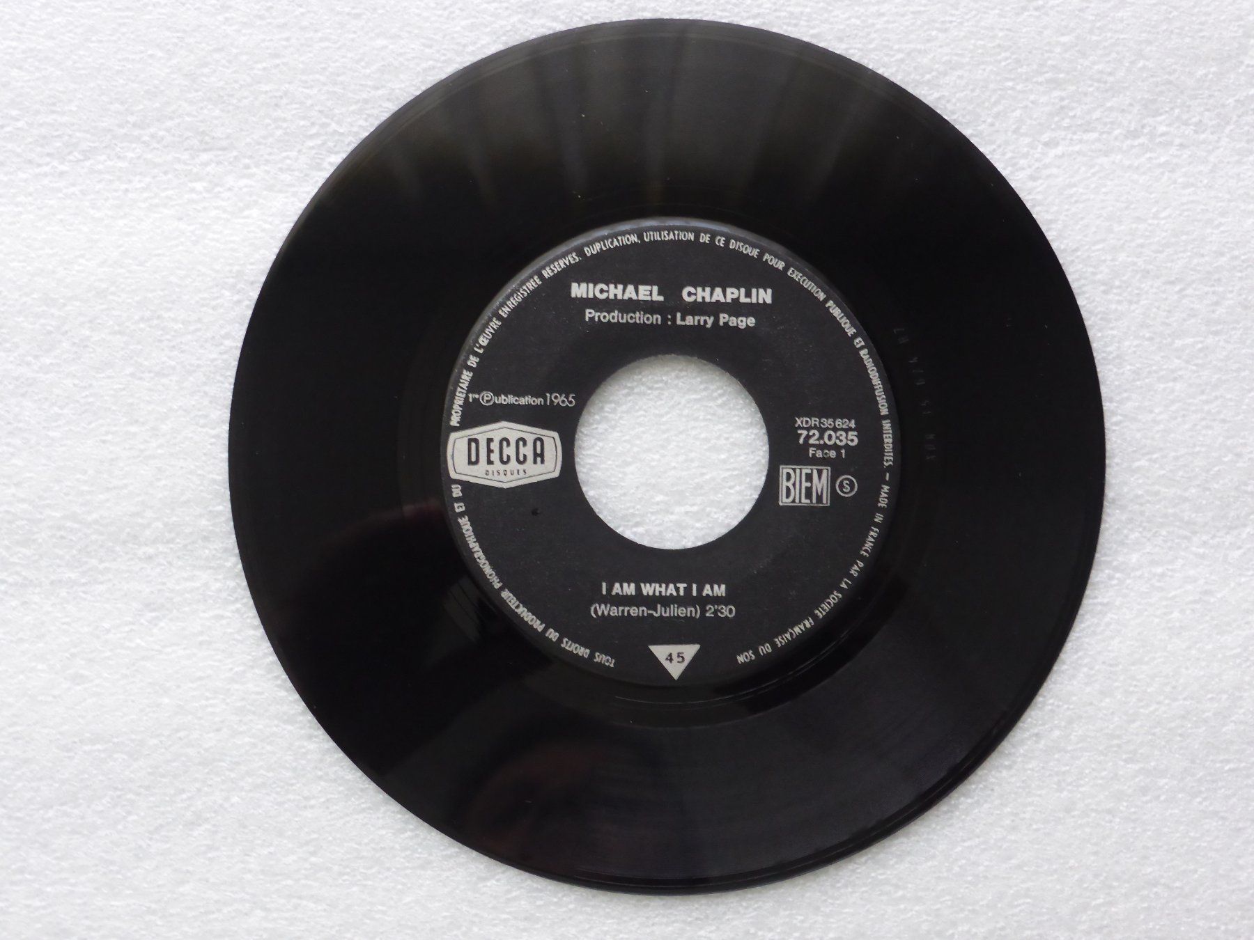 Schallplatten: Vinyl Single   MICHAEL CHAPLIN – Gebraucht aus Küssnacht am Rigi von Mondkinder 1