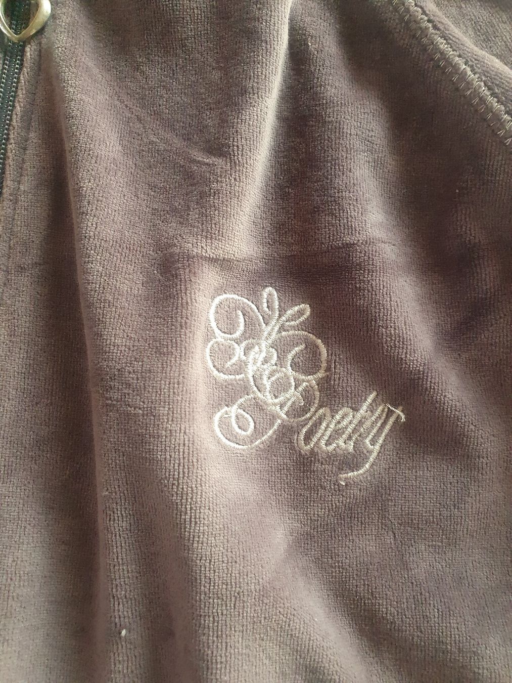 Giacche: Samt Zip-Jacke Grau mit Kapuze – Usato da Moosseedorf venduto da Sonnenschein.. 3