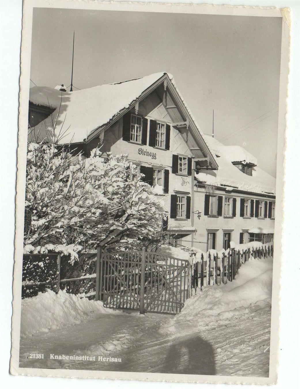 Cartoline postali: HERISAU Knabeninstitut Steinegg – Usato da Jona venduto da philajona