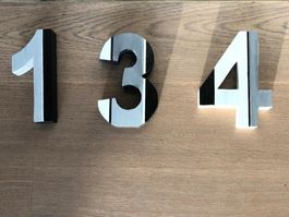Zahlen 1 - 3 - 4 aus Holz