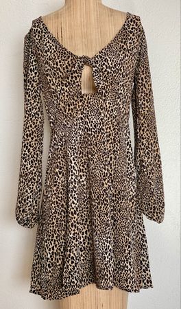 Leopardenmuster Kleid - Perfekt für den Herbst! Gr. 38