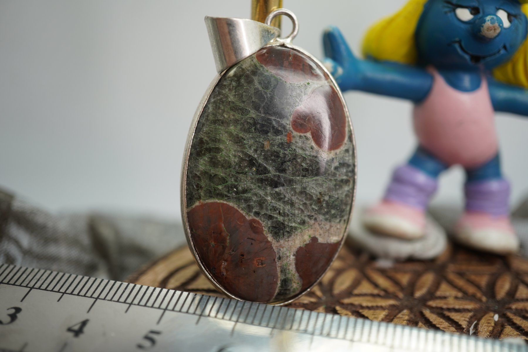 Minerali & Pietre curative: Vogel  Jasper Mexico   eingefasst  TOPSTONE – Nuovo e nell'imballaggio originale da Eschenbach SG venduto da topstone