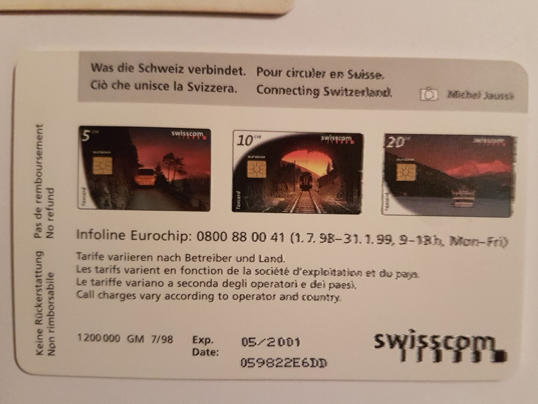 Swisscom Schede telefoniche: Was die Schweiz verbindet - SWISSCOM – Usato da Zürich venduto da Avd 8