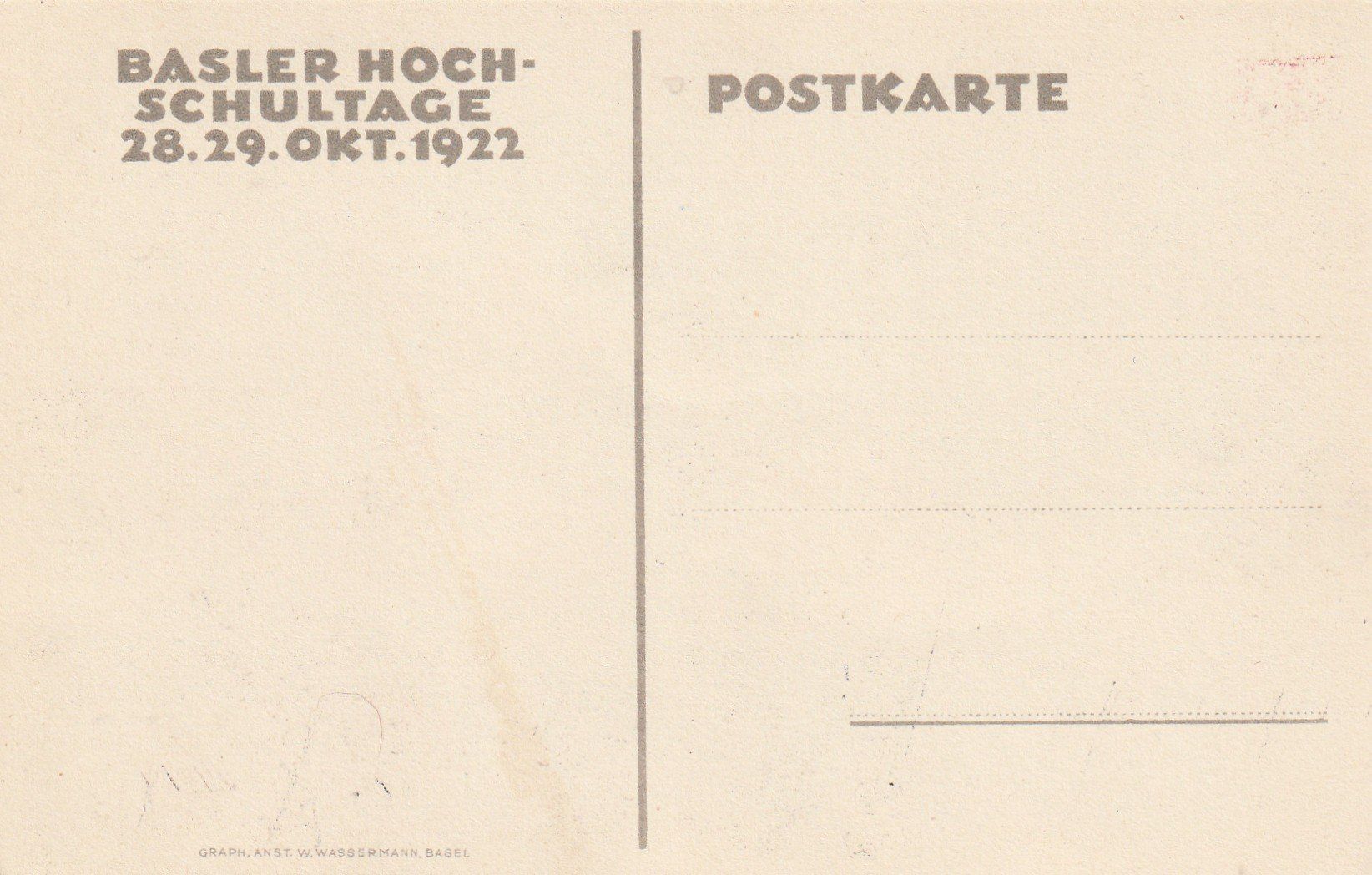 Cartoline postali: Basel Hochschultage 1922 – Usato da Rorschacherberg venduto da fratovi2 1