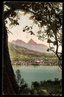 AK Brunnen, Ortspartie am See mit Mythen